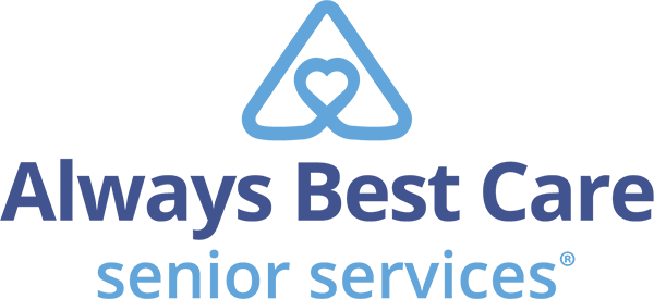 The logo for "Always Best Care senior services" shows text in blue with a line-based logo that represents a home and a heart